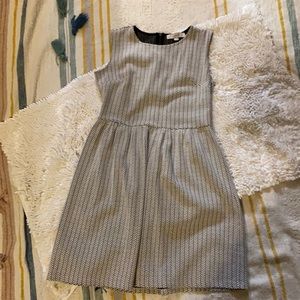 Black/white patterned Loft sleeveless dress